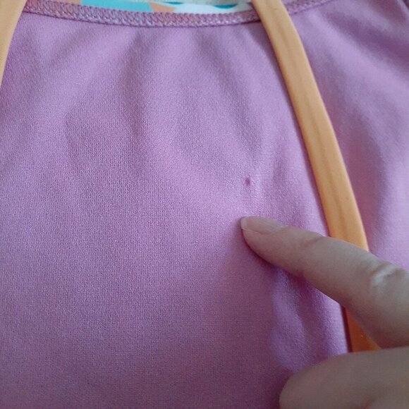 Speedo Girl's Size 8 Purple Tropical Floral Summer Tankini Swimsuit - Picture 7 of 11